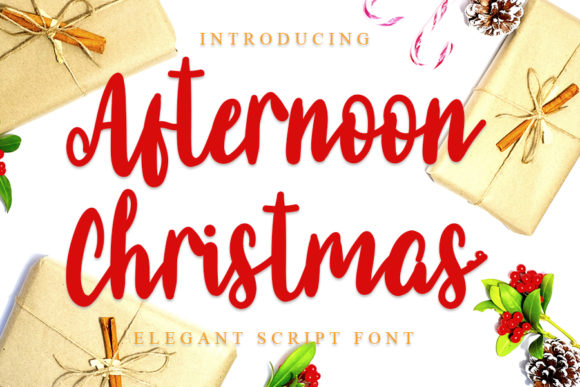 Afternoon Christmas: A Friendly, Elegant Handwritten Font for Holiday & Romantic Branding