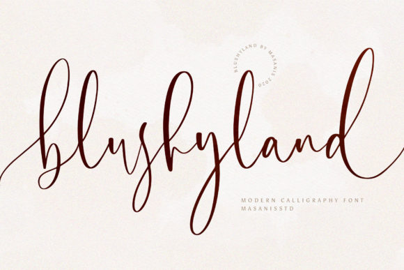 Blushyland: A Modern Script Typeface for Digital Branding