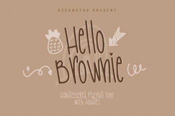 Hello Brownie: A Whimsical Handwritten Typeface for Thoughtful Design