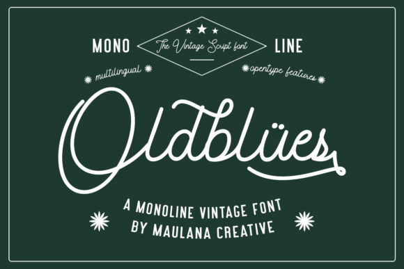Oldblues: A Vintage-Inspired Display Typeface for Digital Branding