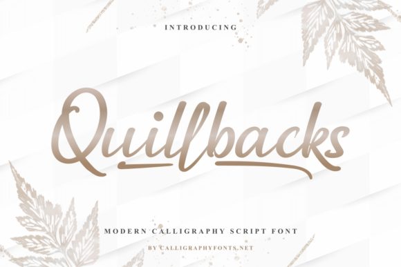 Quillbacks: A Refined Handwritten Font for Editorial Design