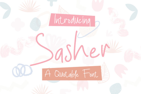 Sasher Handwritten Font for Crafters & Sellers