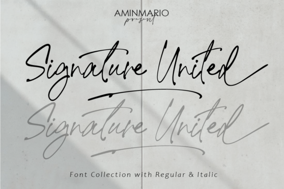 Signature United: A Stylish Handwritten Font for Digital Branding