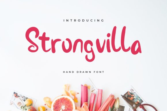 Strongvilla: A Sweet, Flowing Script Font for Editorial Design