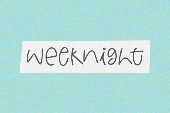 Weeknight: A Handwritten Font That Feels Like a Thoughtful Pause